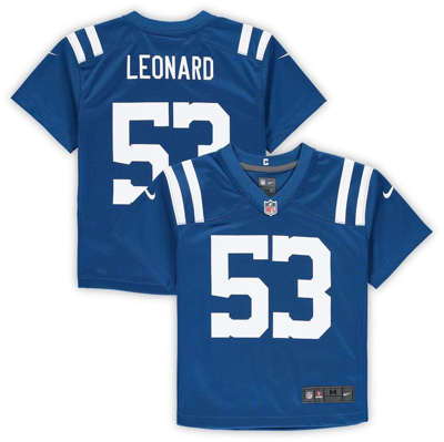 Nike Kids' Preschool  Shaquille Leonard Royal Indianapolis Colts Game Jersey