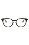 Burberry 51mm Round Optical Glasses In Black