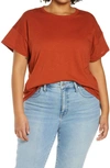 Madewell Sorrel Whisper Ringer T-shirt In Rusty Torch