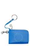 Stella Mccartney Alter Eco Bicolor Faux Leather Card Holder In Blue