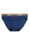 Tomboyx Period Proof Moderate Absorbency Bikini In Night Sky Rainbow