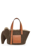Loewe Elephant Basket Bag In 3115 Brown/ Beige