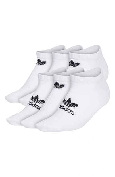 Adidas Originals Originals 6-pack Trefoil Logo No-show Socks In White