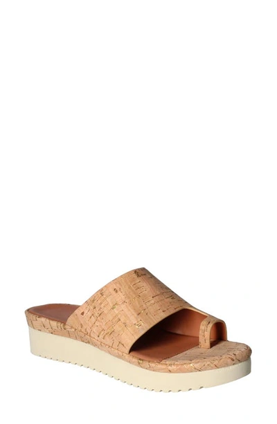 L'amour Des Pieds Ahlina Platform Sandal In Natural/ Gold