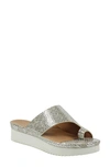 L'amour Des Pieds Ahlina Platform Sandal In Silver/ Gold