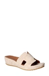 L'amour Des Pieds Catiana Platform Sandal In Whitewash