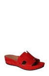 L'amour Des Pieds Catiana Platform Sandal In Red