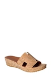 L'amour Des Pieds Catiana Platform Sandal In Natural/ Gold