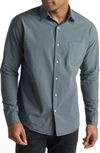 Rowan Everett Cotton Poplin Button-up Shirt In Slate