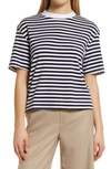 Nordstrom Crewneck T-shirt In Navy- White Stripe