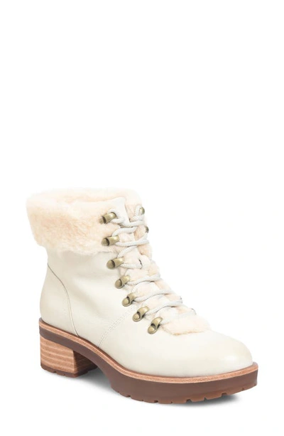 Kork-ease Winslet Genuine Shearling Trim Bootie In Cream