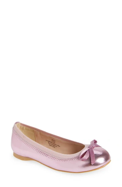 Nordstrom Kids' Elise Ballet Flat In Pink Light Metallic