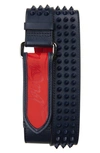 Christian Louboutin Men's Loubi Sneaker Spiked Belt In Navy/loubinavy Ma