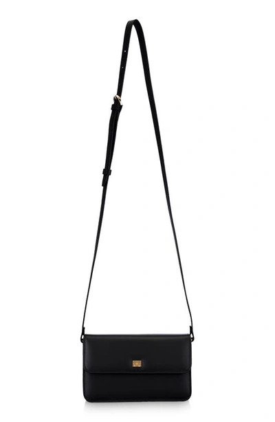 Frame Le Signature Compact Mini Crossbody Bag In Noir