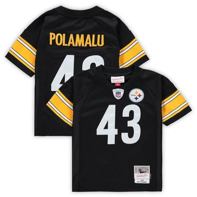 Mitchell & Ness Babies' Infant  Troy Polamalu Black Pittsburgh Steelers 2005 Retired Legacy Jersey