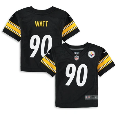 Nike Babies' Infant  T.j. Watt Black Pittsburgh Steelers Player Game Jersey