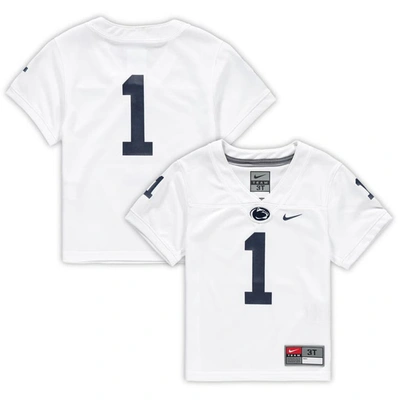 Nike Kids' Toddler  #1 White Penn State Nittany Lions Untouchable Football Jersey