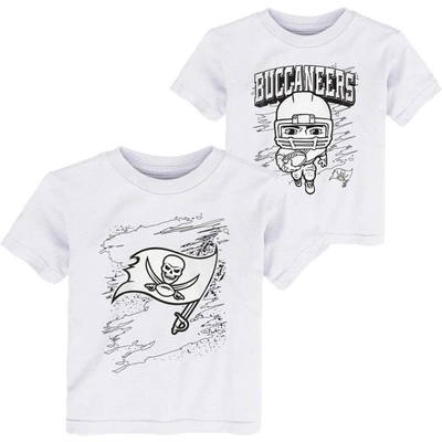 Outerstuff Kids' Toddler White Tampa Bay Buccaneers Coloring Activity Two-pack T-shirt Set