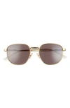 Bottega Veneta 53mm Phantos Sunglasses In Gold/black