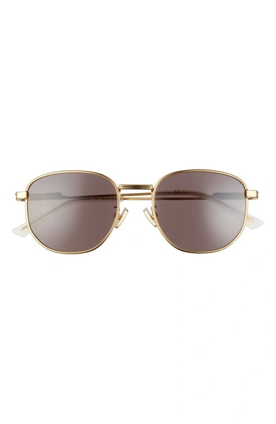 Bottega Veneta 53mm Phantos Sunglasses In Gold/black