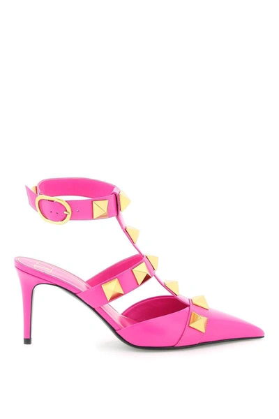 Valentino Garavani Women's Studded T-strap High Heel Pumps In Pink