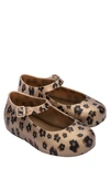 Melissa Kids' Mini Dora Ii Water Resistant Ballerina Shoe In Gold/ Black/ Brown