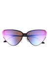 Balenciaga Cat Eye Sunglasses In Black Pink