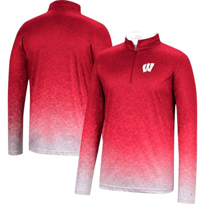 Colosseum Men's  Red Wisconsin Badgers Walter Quarter-zip Windshirt