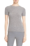Theory 'tolleree' Short Sleeve Cashmere Pullover In Husky