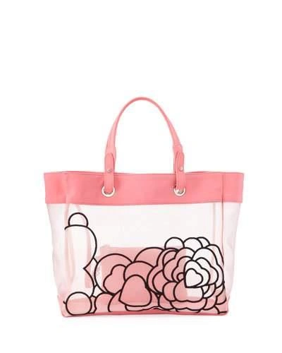 Chiara Boni La Petite Robe Florence Floral Beach Tote Bag In Pink