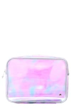 Stephanie Johnson Miami Jumbo Zip Cosmetics Case In Miami White