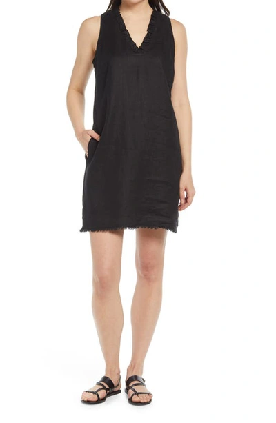 Tommy Bahama Two Palms Ruffled Shift Dress In Black