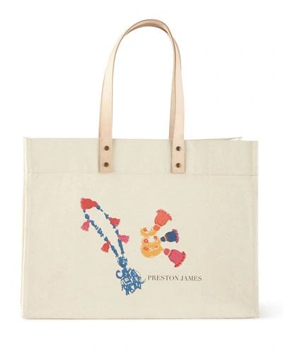 Parker Thatch Bits & Bobs Extra-large Personalized Tote In Multi Colors