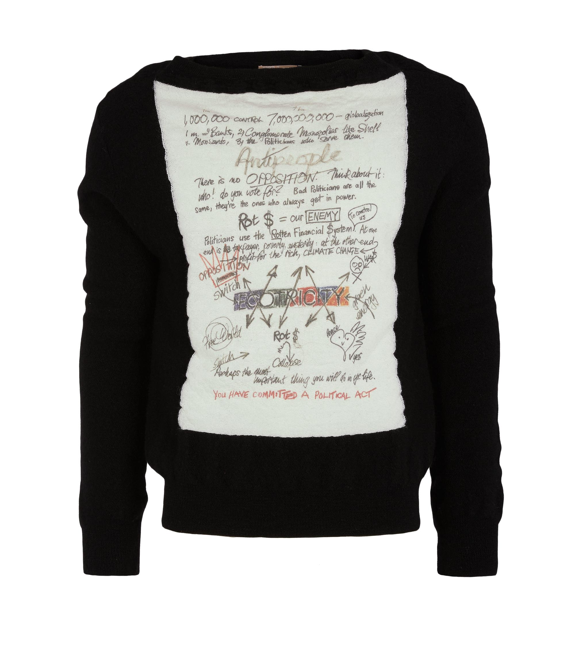Vivienne Westwood Garter Sweater Black/white Mix | ModeSens