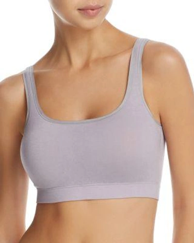 Yummie By Heather Thomson 'tanya' Scoop Neck Bra In Dapple Grey