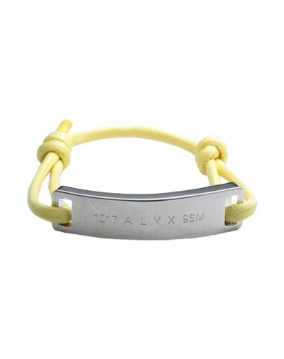 Alyx Logo Plaque Rope Bracelet In Silver
