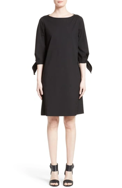 Lafayette 148 Talia Stretch Cotton Blend Dress In Black