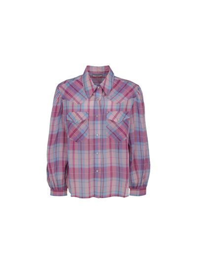 Isabel Marant Étoile Bethany Checked Cotton Shirt In Pink