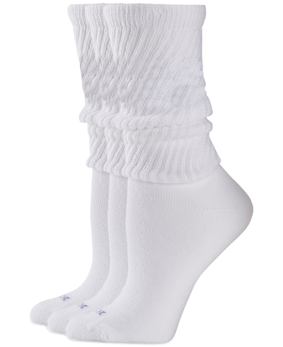 Hue 3-pk. Slouch Socks In White Pack