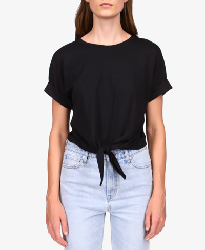 Sanctuary By My Side Cotton Blend T-shirt In Black