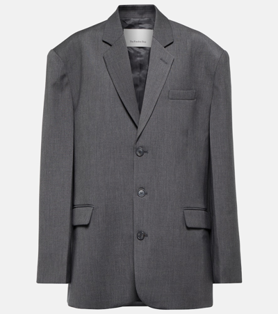 The Frankie Shop Gelso Oversized Tencel Lyocell-blend Blazer In Grey
