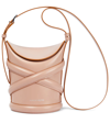 Alexander Mcqueen Small The Curve Leather Shoulder Bag In Rose Gold