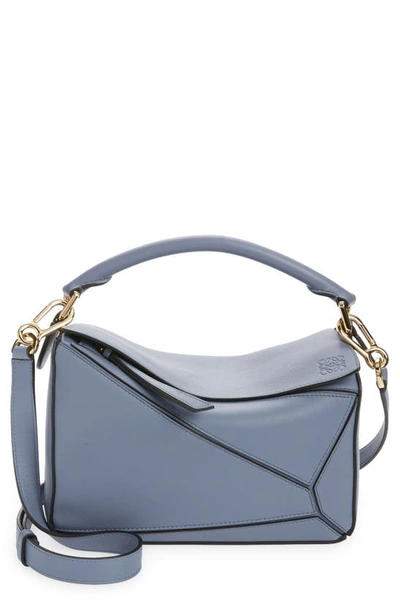 Loewe Puzzle Small Shoulder Bag In Atlantic Blue
