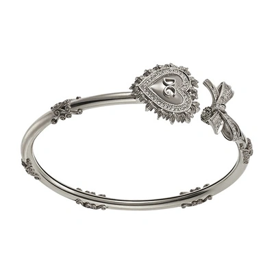 Dolce & Gabbana Devotion Bracelet In White Gold With Diamonds