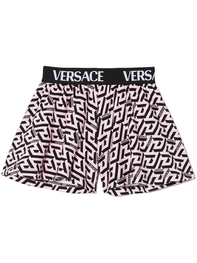Versace Kids' Logo Shorts Candy Pink