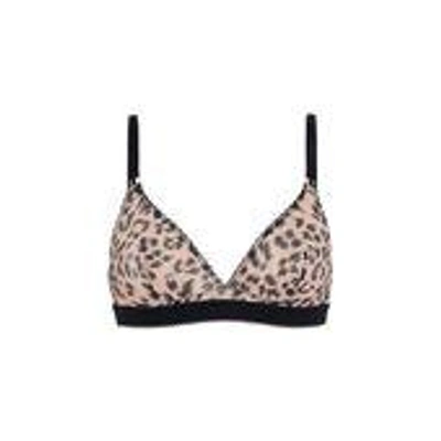 Stella Mccartney Bras In Flesh ; Black Leopard Print