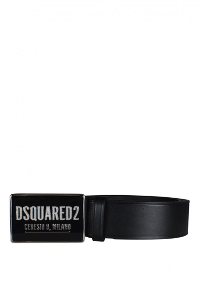 Dsquared2 Leather Belt In Schwarz