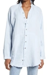 Free People Summer Daydream Tunic Shirt In Blue Moon