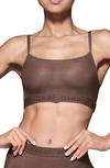 Item M6 All Mesh Bralette In Cacao