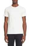 John Varvatos Collection Slub Pima Cotton T-shirt In Egg Shell